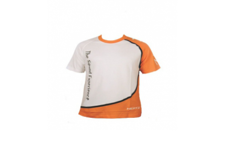 Hertz Hertz White/Orange Short Sleeve T-Shirt  XL 