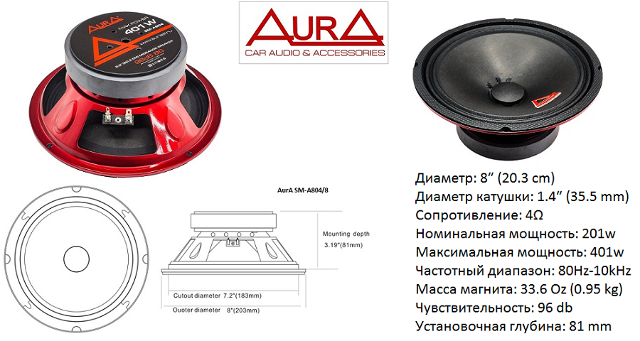 Aura Aura SM-A804 акустическая система