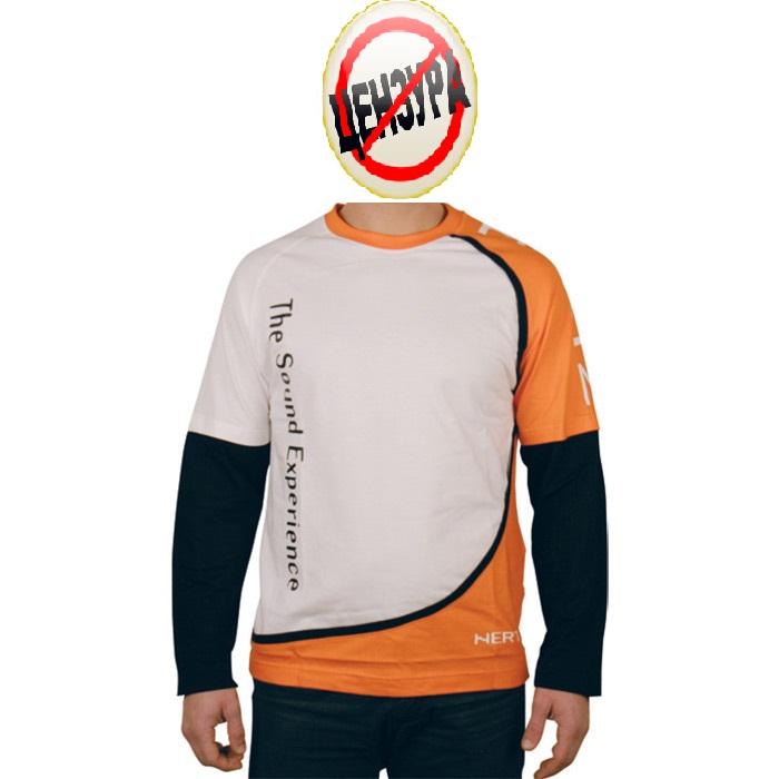 Hertz Hertz White/Orange Long Sleeve T-Shirt  L 